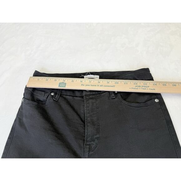 Good American Jeans Women’s Sz 8 29 Good Legs Crop Black Denim - Picture 8 of 10